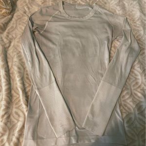 White Lululemon Swiftly Tech Long Sleeve
